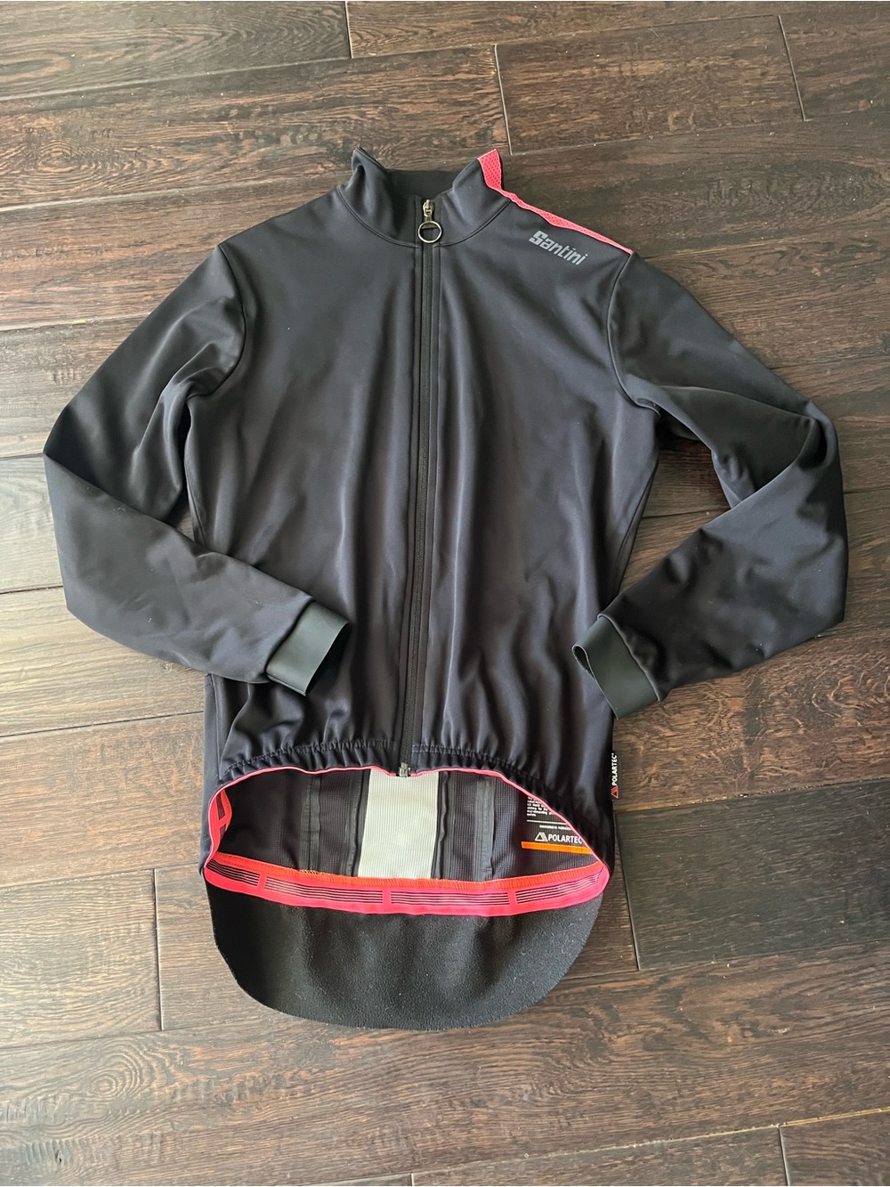 Santini Vega Multi Winter Cycling Jacket Polartec Black Women's L - LIKE NEW